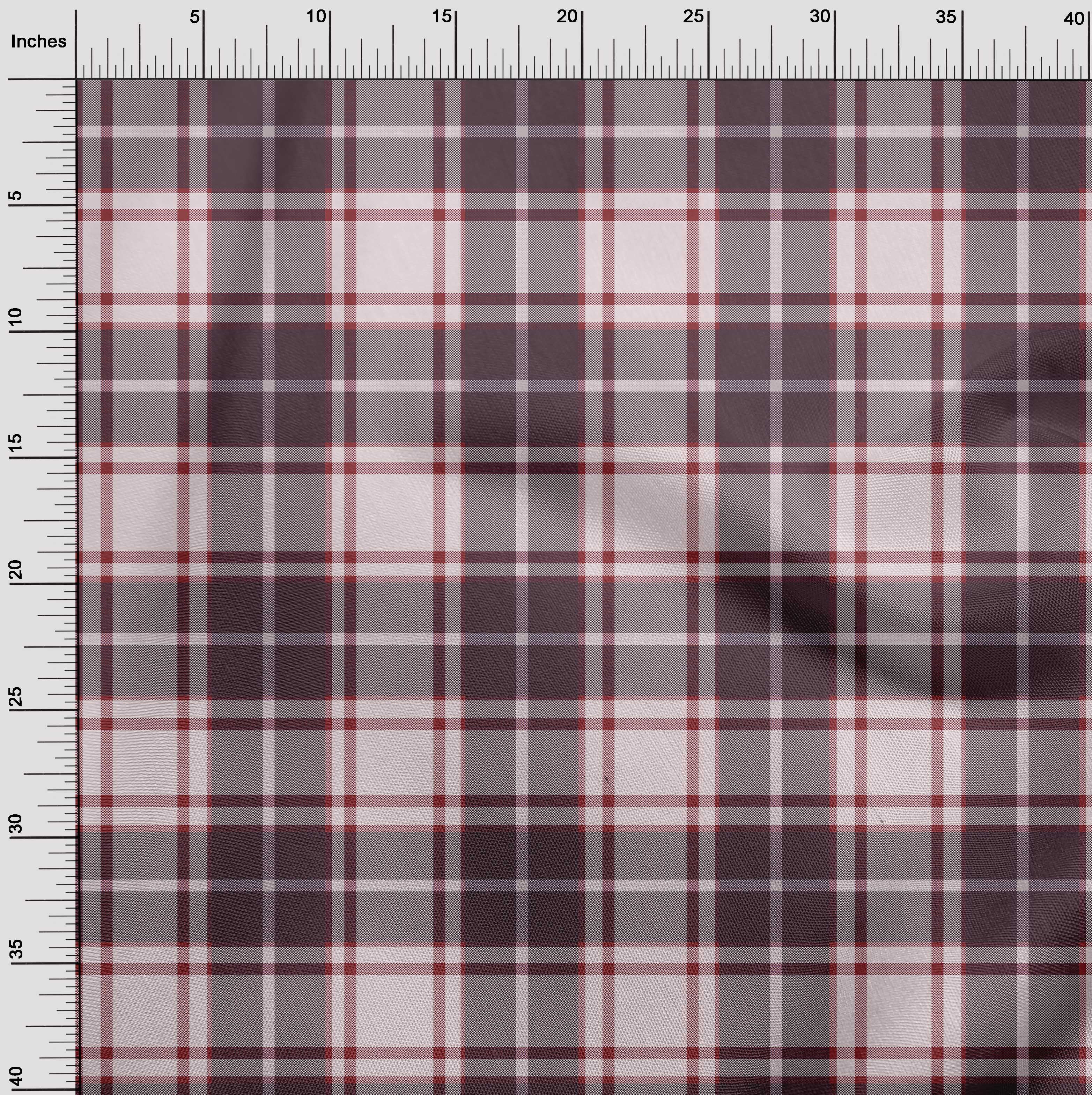 oneOone Cotton Jersey Wine Fabric Check Plaid Diy Clothing Quilting Fabric Print Fabric By Yard 58 Inch Wide