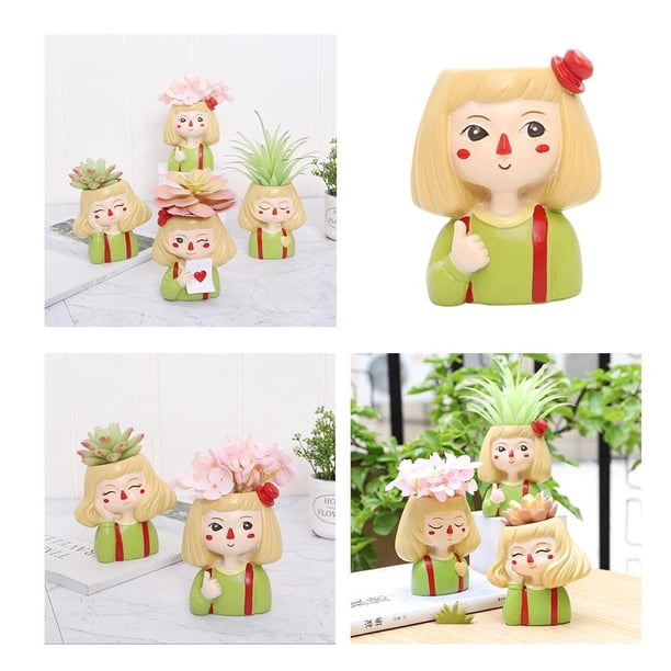 Maceta de Resina perfecl para Interior Y Exterior Con Estatua cineraria Decoración para hogar Style3