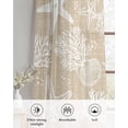 thumbnail image 6 of Rustic Coastal Sheer Curtains 63 Inch Length 2 Panels Set for Living Room/Bedroom, Sea Nautical Summer Beach Starfish Coral Kitchen Curtains Grommet Semi-Sheer Curtains Window Treatments 42"x63"x2, 6 of 7