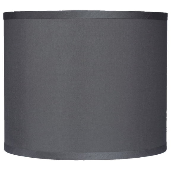 Classic Drum Faux Silk Lamp Shade 8-inch to 16-inch Available Gray 12"