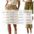 thumbnail image 3 of Wensltd Women Cargo Shorts Drawstring Elastic Waist Wide Leg Casual Summer Pocket Trousers, 3 of 7