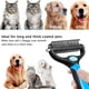 thumbnail image 4 of Cepillo largo azul Qianli para perros y gatos - Peine antienredos - Cepillo para mascotas, rastrillo profesional para perros y gatos, elimina pelo muerto y nudos, 4 of 5