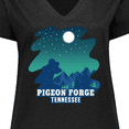 thumbnail image 4 of Inktastic Smoky Mountains Pigeon Forge Tennessee with Bear Women's Plus Size V-Neck T-Shirt, 4 of 5