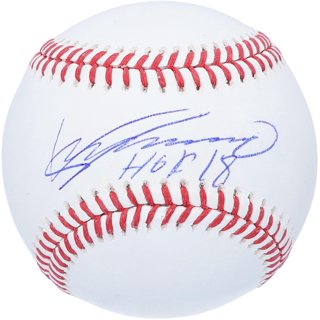 Vladimir Guerrero signed Expos jersey w/ HOF 18 inscription (Beckett  Witnessed Authentication)