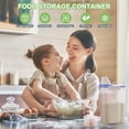thumbnail image 6 of 6 Pcs Set Rice Storage Container, Flour Dispenser with Pouring Spout & Measuring Cup, Kitchen Plastic Dry Food Storage Bin for Grain Oatmeal Snacks Pet Dog Food, 6 of 10