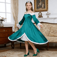 thumbnail image 5 of Guvpev G'irl's Deluxe Princess Dress, Halloween Off-Shoulder Fancy Dress Costume with Crown & Eardrop Accessories, Video Game Character Cosplay Outfit for Halloween Dress up & Birthday Party, 5 of 7