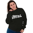 thumbnail image 3 of Mrs. Bride Bachelorette Honeymoon Women Crewneck Sweatshirt Brisco Brands X, 3 of 5