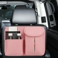 thumbnail image 4 of Miulika Car Seat Back Organizer with Tissue Holder pocket Holder Pink, 4 of 6