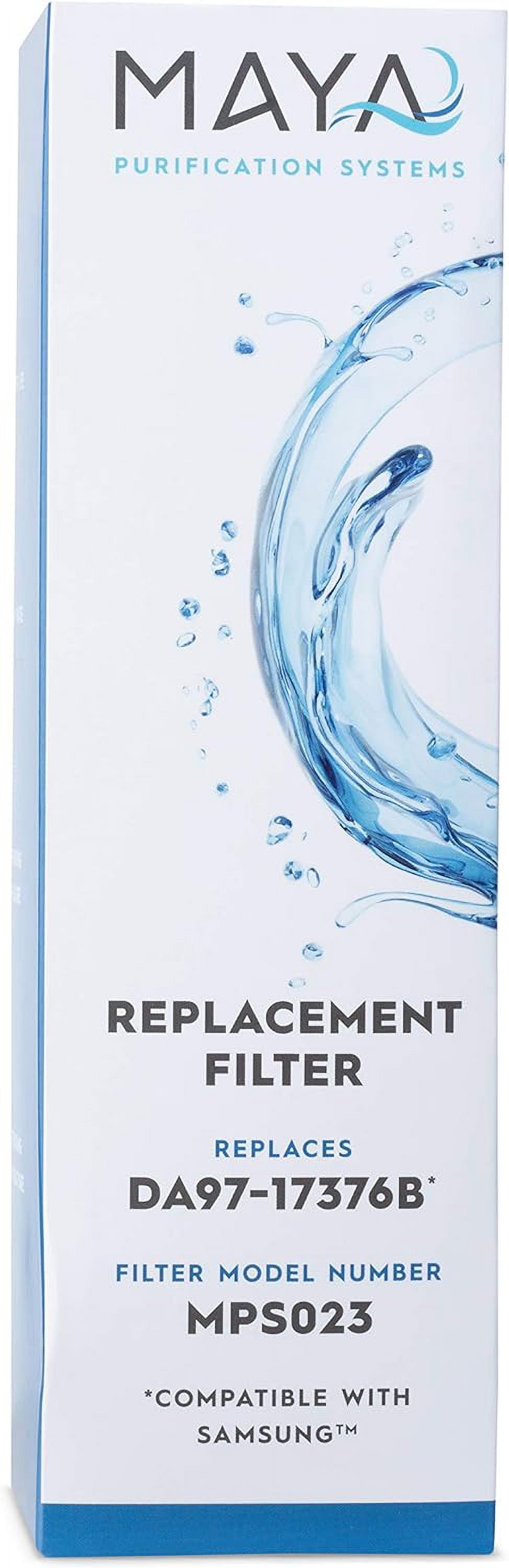 Maya DA97-17376B Refrigerator Water Filter Replacement for Samsung, Compatible with HAF-QIN, RF23M8070SR, HAF-QIN/EXP, DA97-08006C, 3-Pack