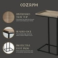 thumbnail image 4 of COZAYH Farmhouse C End Table, Accent Furniture with Beaded Edge Tray Top, Black, 4 of 8