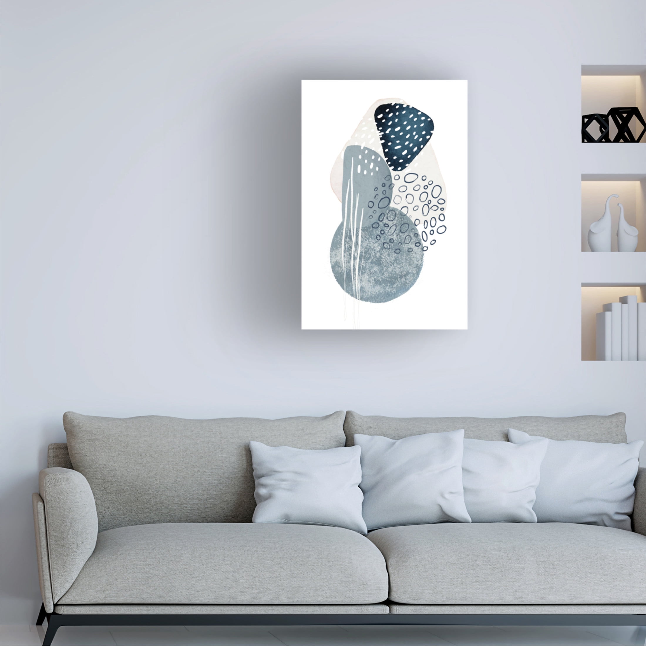Trademark Fine Art Sally Ann Moss Pools of Blue 2 Canvas Wall Art
