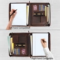 thumbnail image 3 of Portfolio for Men, Portfolio Organizer with Zipper for Men Women,  Padfolios Business Resume Legal Pad Notebook Binder for A4/Pad (Brown), 3 of 6