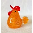 thumbnail image 1 of Orange Rooster Glass Figurine, 1 of 1