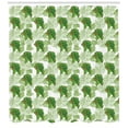 thumbnail image 3 of Ambesonne Wildflower Shower Curtain, Natural Tones Rose Bloom, 69"Wx75"L, White and Pale Green, 3 of 3