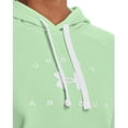 thumbnail image 3 of Under Armour Womens Rival Fleece Wordmark Hoodie Aqua Foam 335/White X-Small, 3 of 4