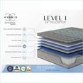 thumbnail image 3 of Mattresses | Restonic Comfort Care 14” Euro Top Hybrid Mattress, Plush Comfort, Individual Pocketed Coils, Queen | Foam | Light Gray+Sky Blue, 3 of 5