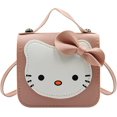 thumbnail image 3 of Bolso para niños pequeños con lazo de dibujos animados, bolso cruzado con forma de gato, bolso de hombro de cuero pequeño para niñas pequeñas, bolso de mano, 3 of 5
