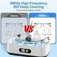 thumbnail image 6 of Ultrasonic Jewelry Cleaner, 48KHz Ultrasonic Cleaner Machine for Jewelry, 304 Stainless Steel 12oz Cleaning Pod for Glasses, Rings, Retainers, Watch Strap, Dentures, 6 of 8
