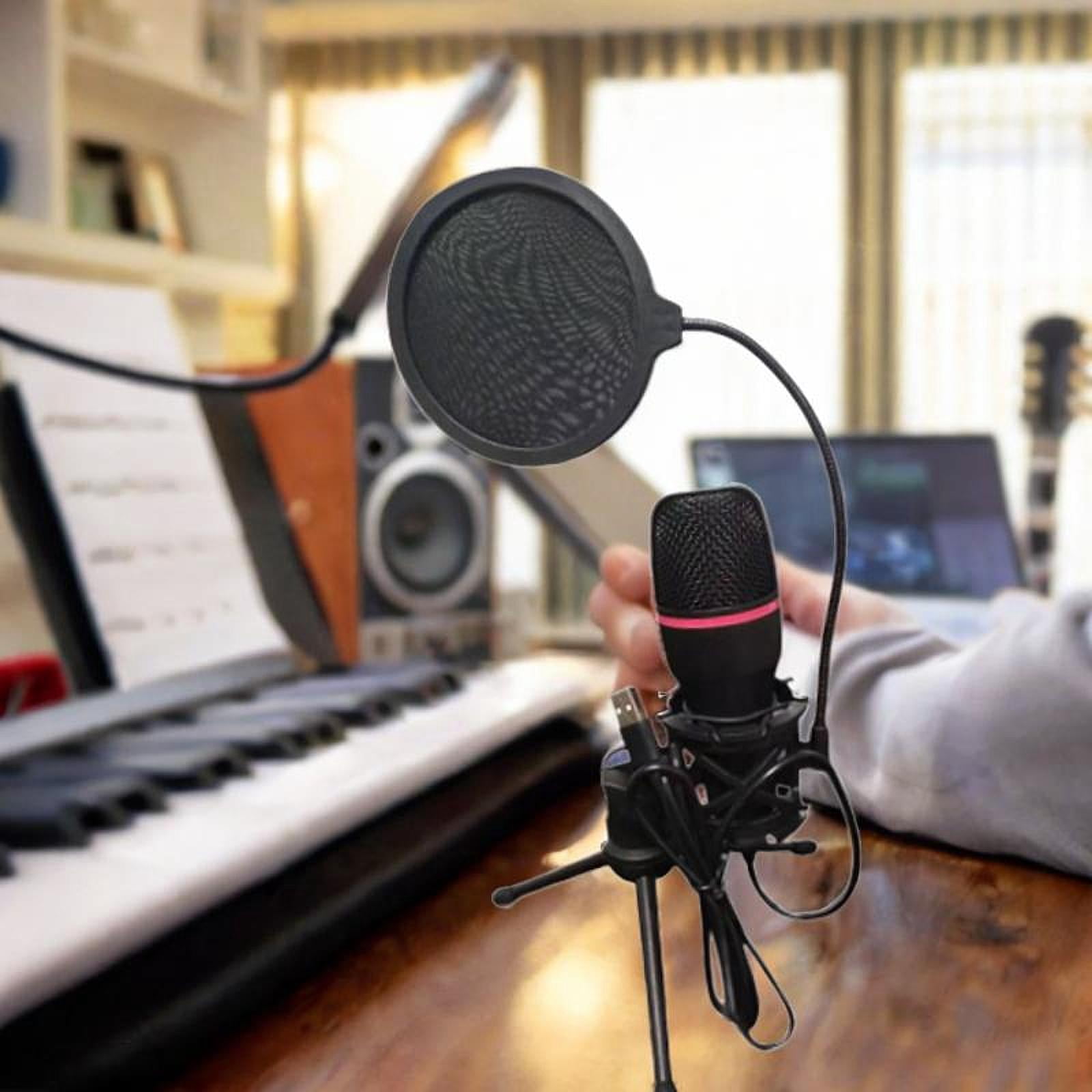 LeeQinersw USB Microphone Desktop Microphone with Shock Mount Studio Mic PC Gaming Mic with