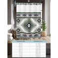 thumbnail image 6 of No Hook Cloth Fabric Shower Curtain with Snap in Liner, Sagge Green Boho Waterproof Shower Curtains Set with See Through Top Window, Country Southwest Aztec Geometric Bath Curtains Shower 36"x78", 6 of 6