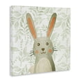 thumbnail image 3 of Stupell Industries Whimsical Bunny on Florals Animals Painting Wrapped Canvas Canvas Art Print Wall Art, 17 x 17, 3 of 7