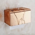 thumbnail image 4 of Portarrollos de papel higiénico de acero inoxidable para baño, doble rollo de papel tisú, para montaje en pared (oro rosa), 4 of 5