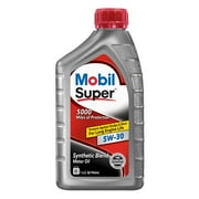 Angle View: Mobil Super Synthetic Blend Motor Oil 5W-30, 1 Quart