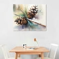 thumbnail image 2 of Nawypu Pine Cone Canvas Wall Art Christmas Picture Print Painting Stretched and Framed Ready to Hang for Wall Décor, 2 of 4