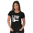 thumbnail image 3 of Low Key Nerd Sarcastic Pun Funny Geek Womens Fitted Plus Size Graphic Tee Brisco Brands 2X, 3 of 5