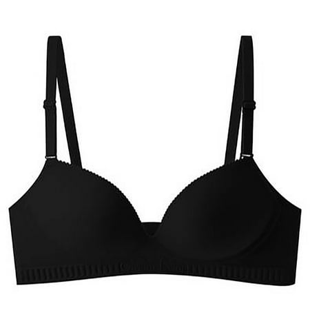 SMihono Deals Sexy Plunge Demi for Women Soft Underwire Push up Bra Lightly Beathable Padded Bralettes Adjustable Strap Bras Black XL