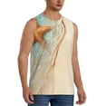 thumbnail image 2 of Kdxio Starfish On The Sand Beach for Men's Muscle T-shirt,Sleeveless for Workout Running Athletic Gym Lounge Casual, 2 of 5