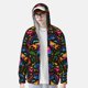 thumbnail image 2 of Balery Mexican Flower Traditional1 Sudadera ligera de manga larga con capucha y protección solar UPF 50+ para hombre y mujer, ideal para pesca y running-Medium, 2 of 7