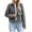 Womens Clothing Gray, variant on Womens Lapel Jacket with Pockets, Fall Coats for Women Fashion Loose Fit Solid Color Warmth Cropped Fleece Zip Up Jacket S-L