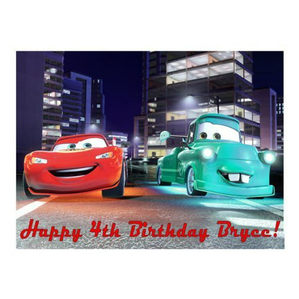 1/4 Sheet Lightning McQueen Cars 2 Edible Frosting Cake