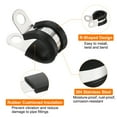 thumbnail image 4 of Uxcell 30pcs Stainless Steel Cable Clamps 1/2 Inch Rubber Cushioned Insulated Clamp for Tube Pipe Wire Cord, 4 of 7