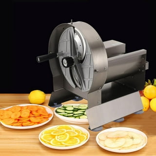 DYRABREST Fruit Slicer,Electric/Manual Slicer for Vegetable and Fruit,  Stainless Steel Multi Purpose Vegetable Slicer for Lemon Potato Onion  Cucumber
