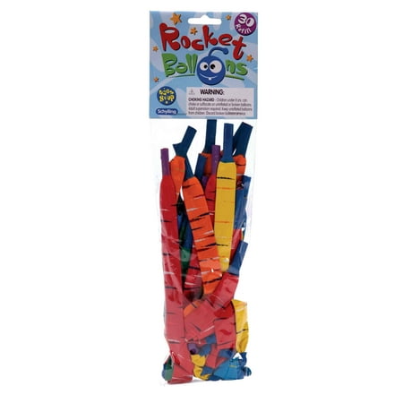 SCHYLLING Rocket Balloons, Multicolor, 30 Count