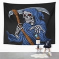 thumbnail image 2 of UFAEZU Colorful Anatomy Reaper Grim with Hourglass Ghost Skull Black and White Bones Wall Art Hanging Tapestry Home Decor for Living Room Bedroom Dorm 60x80 inch, 2 of 2
