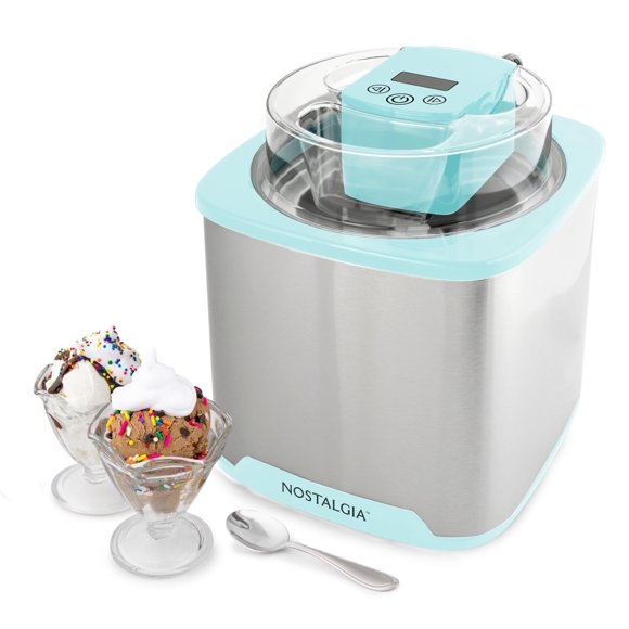 Máquina de Helados Nostalgia 2 L Digital Acero Inoxidable – Color Aqua