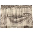 thumbnail image 2 of Retro Farmhouse Half Window Tier Curtains 36 Inch Blackout Thermal Insulating Kitchen Linen Tier Curtains for Kitchen, Bathroom, Cafe Home Decor, 2 of 7