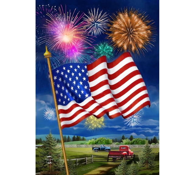 Briarwood Lane Garden Flag 12x18 For Outdoor American Flag Firework Garden Flag Flags For Outside