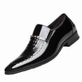 thumbnail image 5 of Stylish British-Style Loafers - Simulated Crocodile Men's Dress Shoes for Business Casual Occasions - Slip-on Comfortable Design with Soft Insoles and Breathable Leather Upper Pointed Brown Shoes, 5 of 5