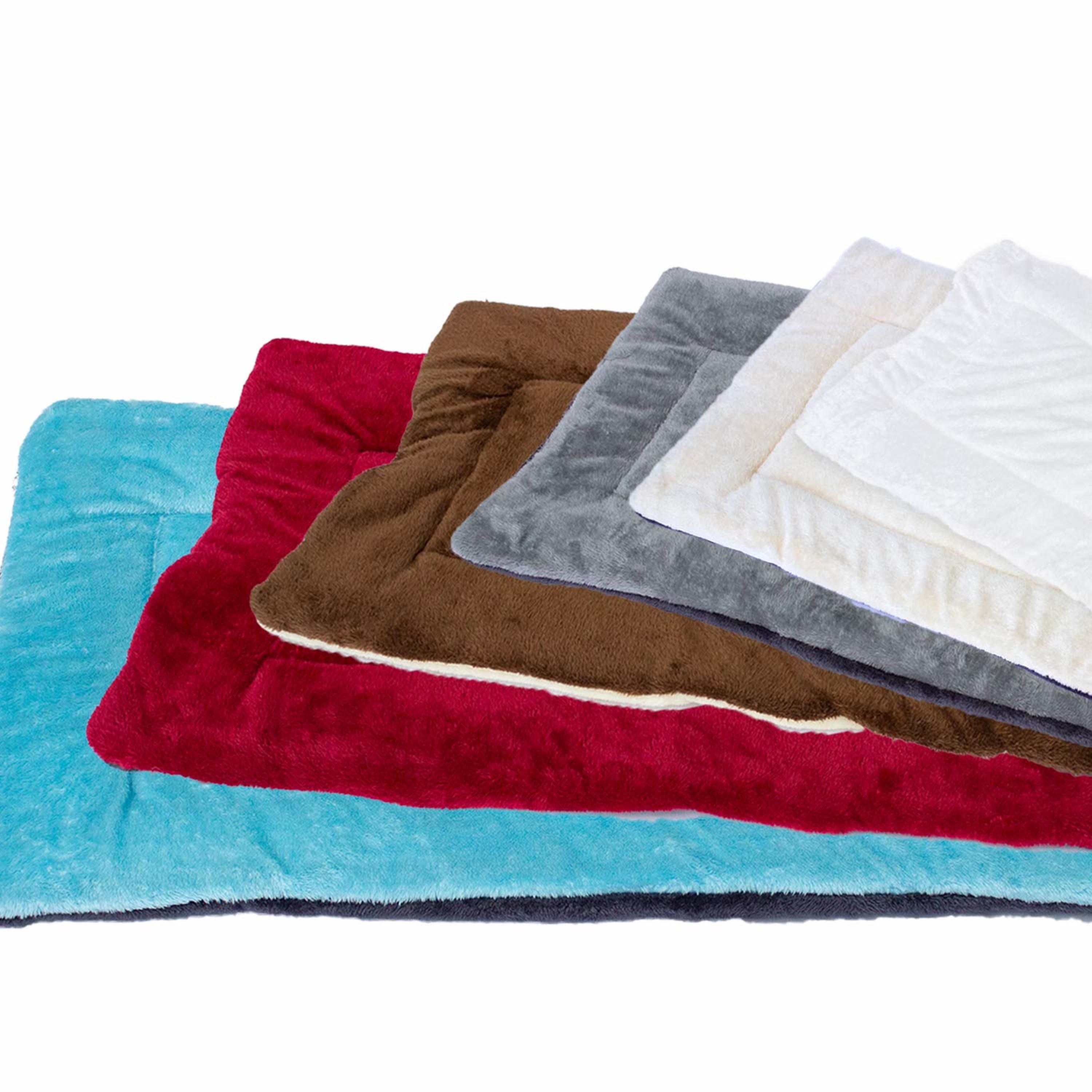 Downtown Pet Supply Dog Crate Mat, Washable Dog Bed, Maroon/Charcoal, XL