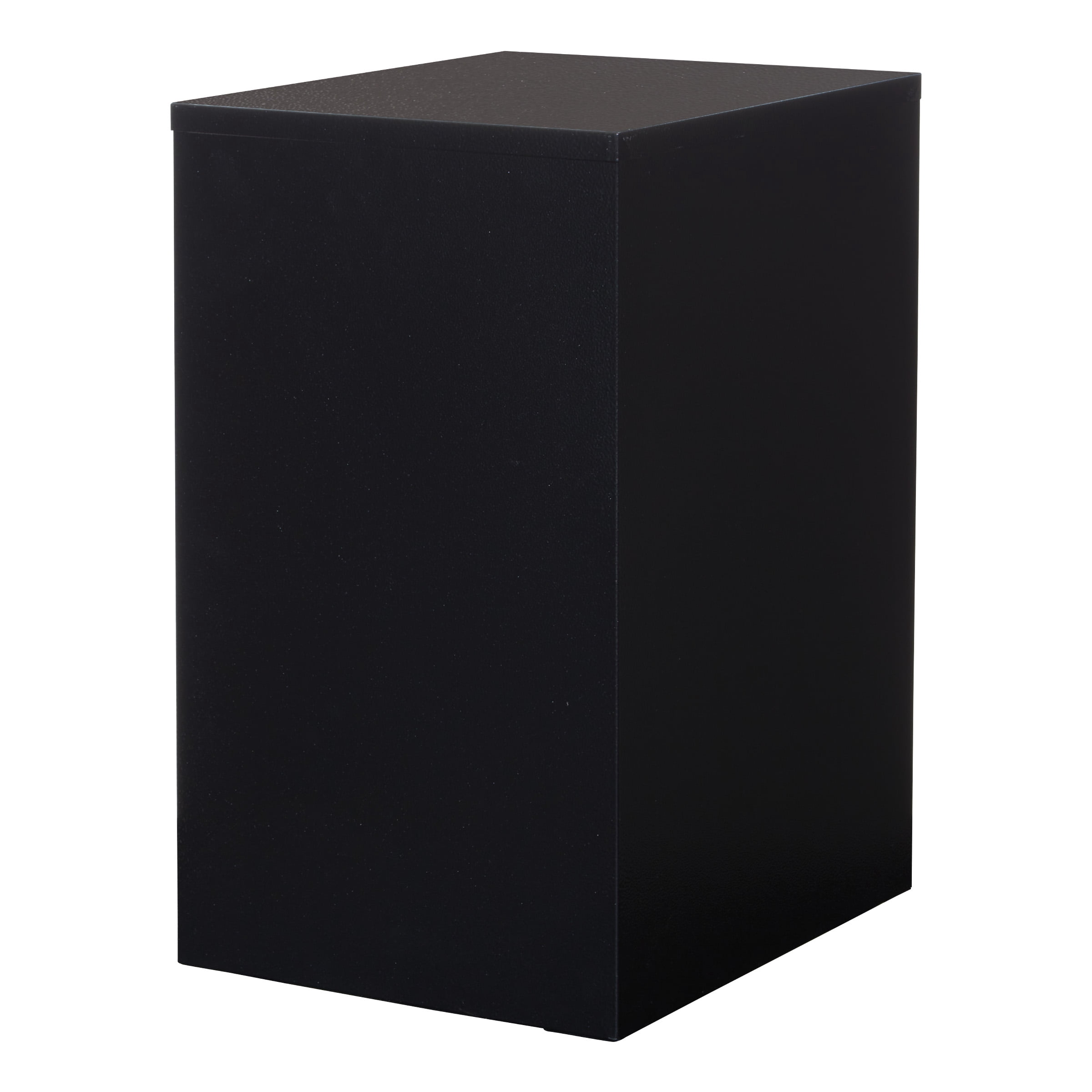 OSP Home Furnishings Locking Metal File Cabinet with 2 Drawers, Textured Black
