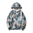 thumbnail image 7 of Camo Gym Hoodies for Men Vintage Graphic Gym Sweatshirts for Men Long Sleeve Pullover Kangaroo Pocket Blue 2XL, 7 of 7
