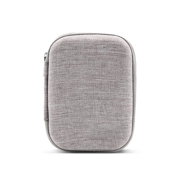 Bolsa de auriculares inalámbricos Estuche de transporte Auriculares compatibles con Bluetooth Organizador de auriculares Viajes Senderismo Almacenamiento y organización del hogar rectángulo gris Cateissary HA067636-05