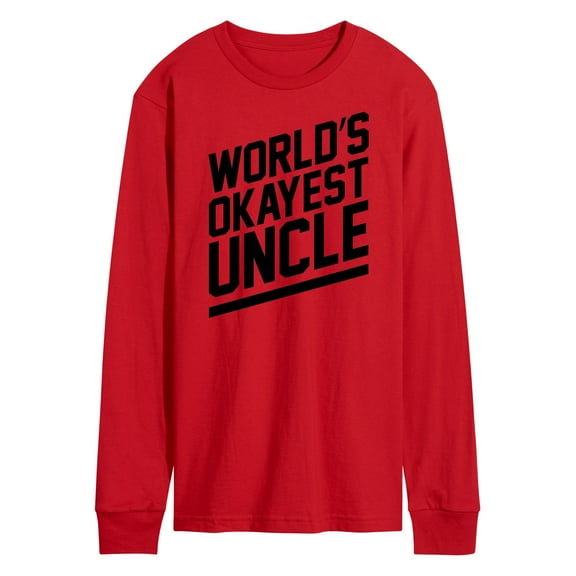 Instant Message - World's Okayest Uncle - Men's Long Sleeve T-Shirt