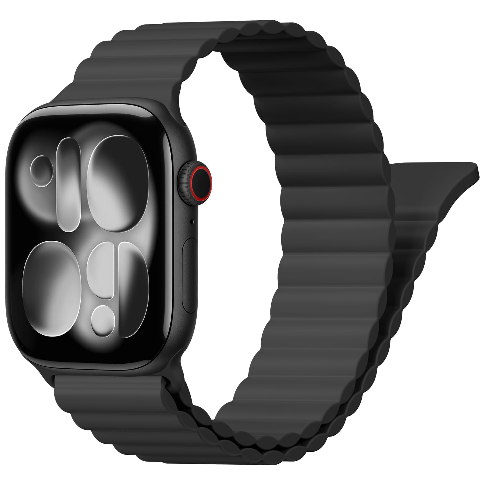 Magnetic Sport Bands for Apple Watch Band 40mm 38mm 41mm 42mm 44mm 45mm 46mm iWatch bands for Women Men,Silicone Loop Strap Wristband for Apple Watch Series 11 10 9 8 7 6 5 4 3 SE