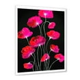thumbnail image 2 of Designart 'Abstract Red Flower Detail On Black Background III' Traditional Framed Art Print, 2 of 4