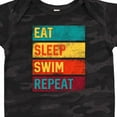 thumbnail image 4 of Inktastic Swimming Eat Sleep Swim Repeat Boys or Girls Baby Bodysuit, 4 of 5